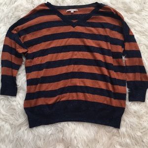 GAP + Drop Sleeve Sweater + Navy and Rust